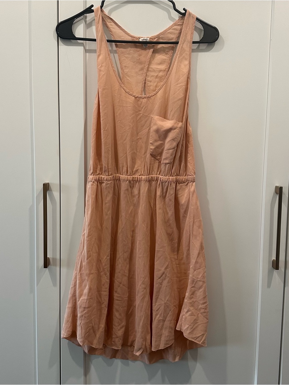 Wilfred Peach Silk Sleeveless Dress